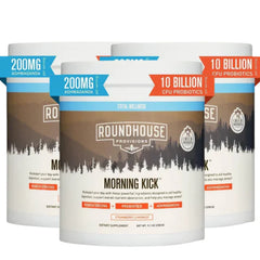 Roundhouse Provisions Morning Kick Strawberry Lemonade 30 Serving 9.1 oz (Pack of 3)