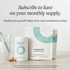 Nutrafol Women's Balance Hair Growth Supplements 120 Capsules - 1 Month Supply Refill Pouch 2 Pack
