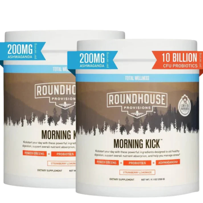 Roundhouse Provisions Morning Kick Strawberry Lemonade 30 Serving 9.1 oz (Pack of 2)