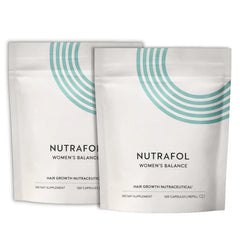 Nutrafol Women's Balance Hair Growth Supplements 120 Capsules - 1 Month Supply Refill Pouch 2 Pack