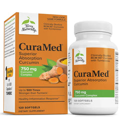 Terry Naturally CuraMed Superior Absorption Curcumin 750 mg Curcumin Complex 120 Softgels