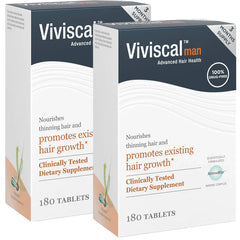 Viviscal Man Advanced Hair Growth Supplement (180 Tablets, Pack of 2) 6 Month Supply